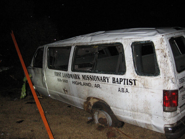 Tornado Damage from an EF-4 tornado in Highland, AR on February 5, 2008. This was part of the Super Tuesday Outbreak across the Mid South.