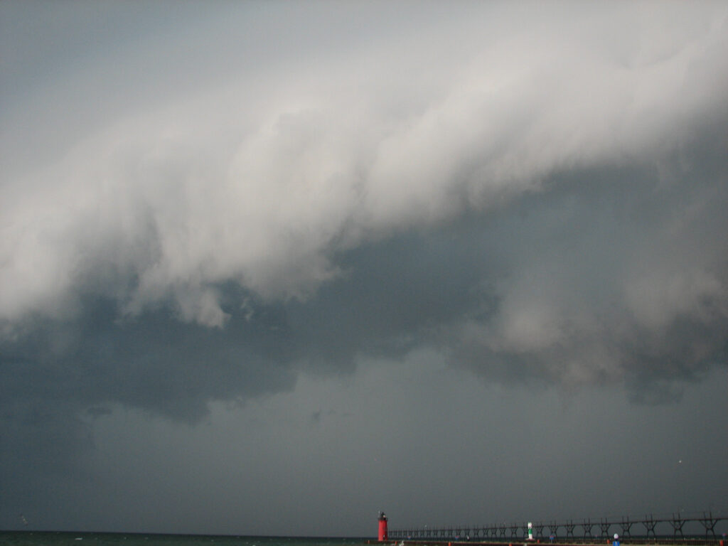 Shelf Cloud over Lake Michigan