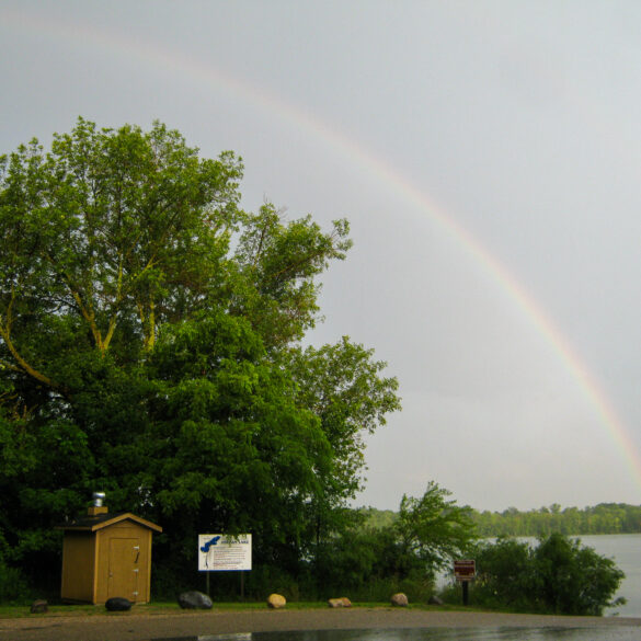 Rainbow over Jordan Lake