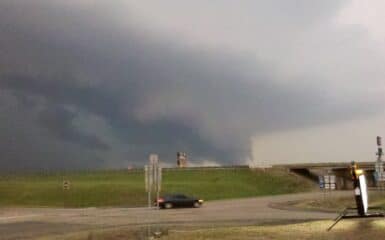 Storm on I-40 near Muskogee on April 22, 2011