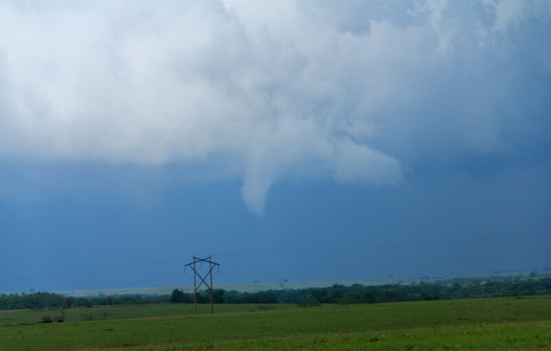 Small funnel that later turned into a very brief tornado