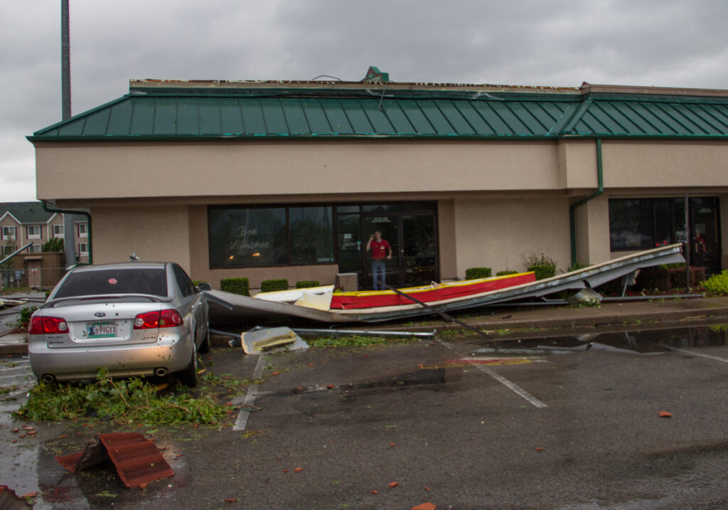 Norman, Oklahoma Tornado Damage at Jason's Deli on April 13, 2012