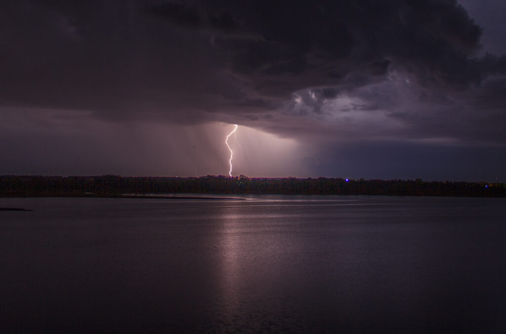 Lightning over Fort Cobb Lake