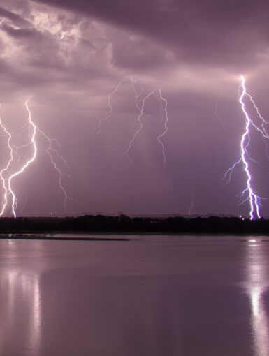 Lightning over Fort Cobb Lake