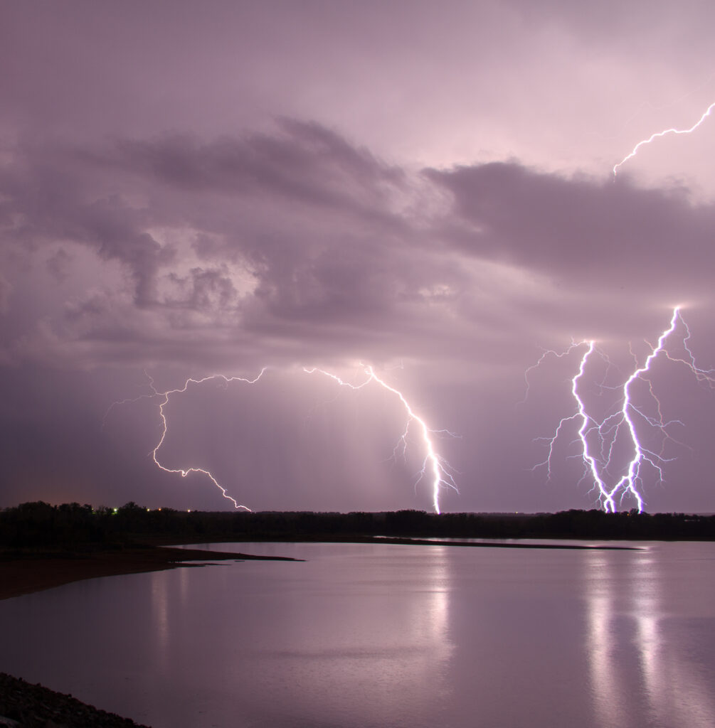 Lightning over Fort Cobb Lake