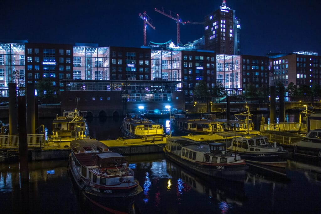 Hamburg Germany at Night