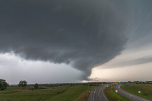 The Bridge Creek storm of May 6, 2015 taken from the Norman Spur near the tollbooth.