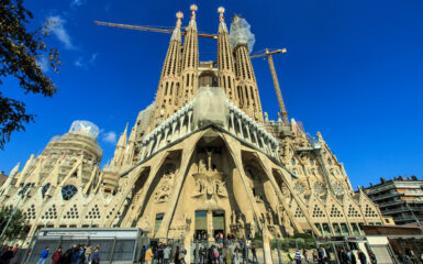 La Sagrada Familia in Barcelona, Spain.