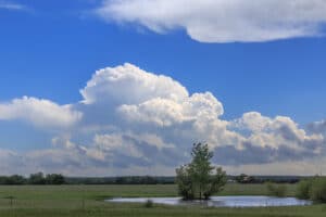 Towers exploding to our south