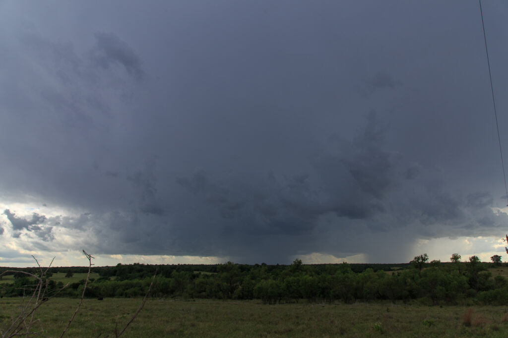 Storm in infancy stage south of Chickasha