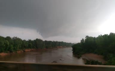 Wall cloud east of Ardmore Oklahoma on May 27, 2017