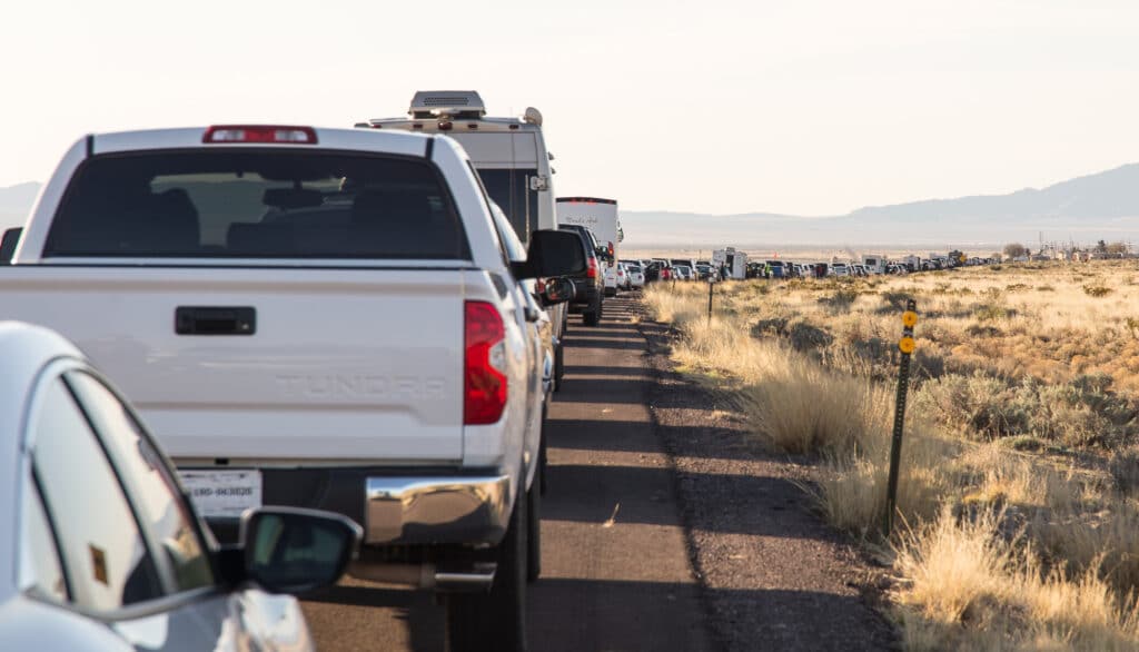 Waiting to get into White Sands