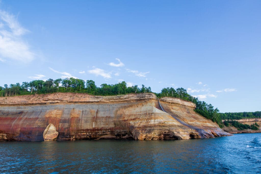 Waterfall in Pictured Rocks