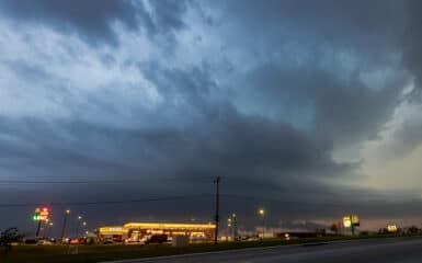 HP Supercell over Loves Travel Stop on I-40 and Choctaw Road