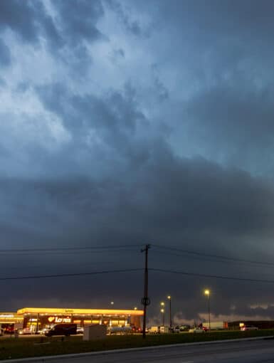 HP Supercell over Loves Travel Stop on I-40 and Choctaw Road