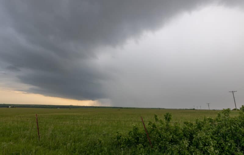 Supercell near Leon east of Wichita in Kansas in May 2022