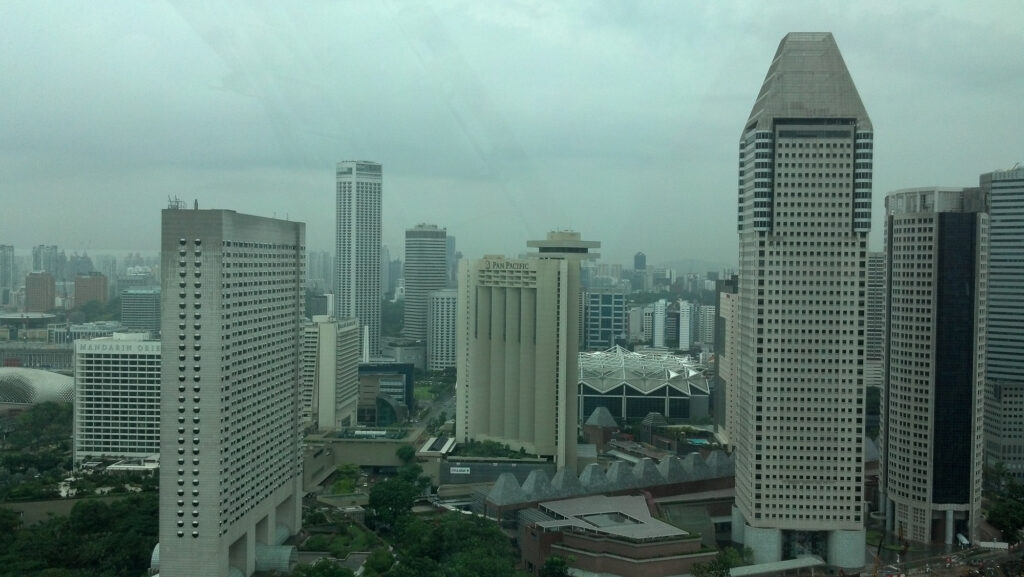 Skyline of Singapore from Singapore Flyer