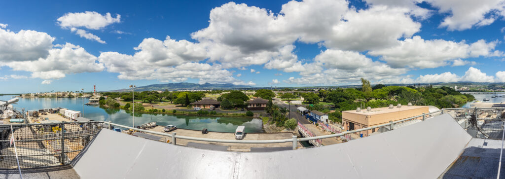 View from USS Missouri