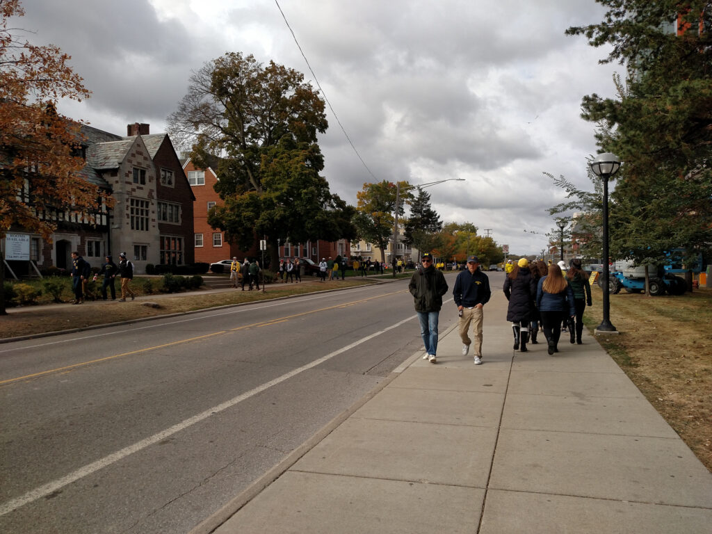 Walking to the game