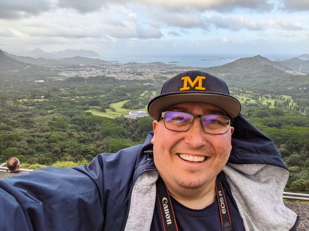 Windy day on the island of Oahu, Hawaii