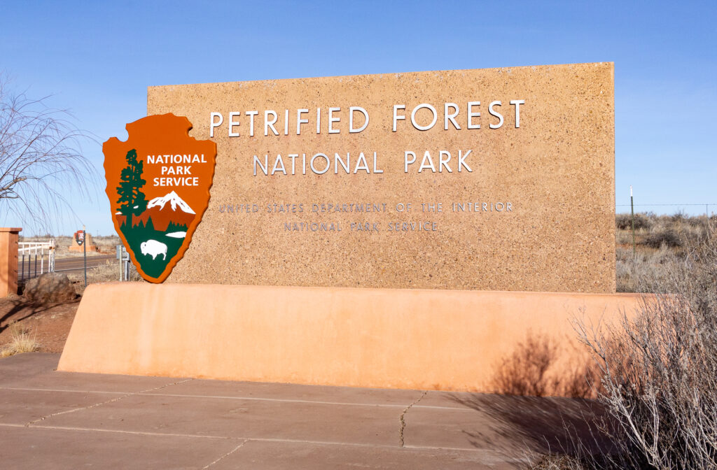 Petrified Forest National Park Sign