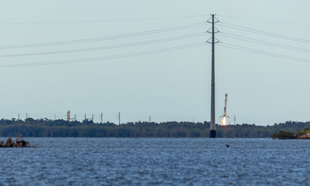 Booster Two touching down