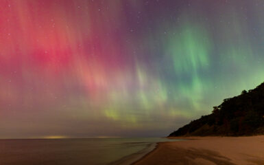 Auroras over Lake Michigan